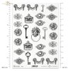 klucz, okucie, kołatka, sztuka użytkowa, kowalstwo artystyczne, ozdoby meblowe, okucia meblowe, R615, key, hardware, knocker, artistic blacksmithing, furniture ornaments, furniture hardware, Schlüssel, Beschläge, Klopfer, Kunstschmiedearbeiten, Möbelornam